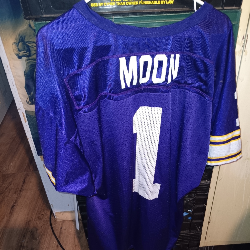 VINTAGE WARREN MOON MINNESOTA VIKINGS FOOTBALL JERSEY XL HOF